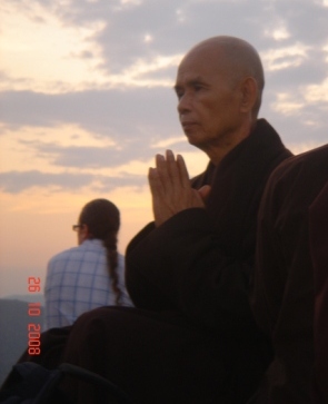 Thay watching the sun set from Vulture Peak (India, 2008)